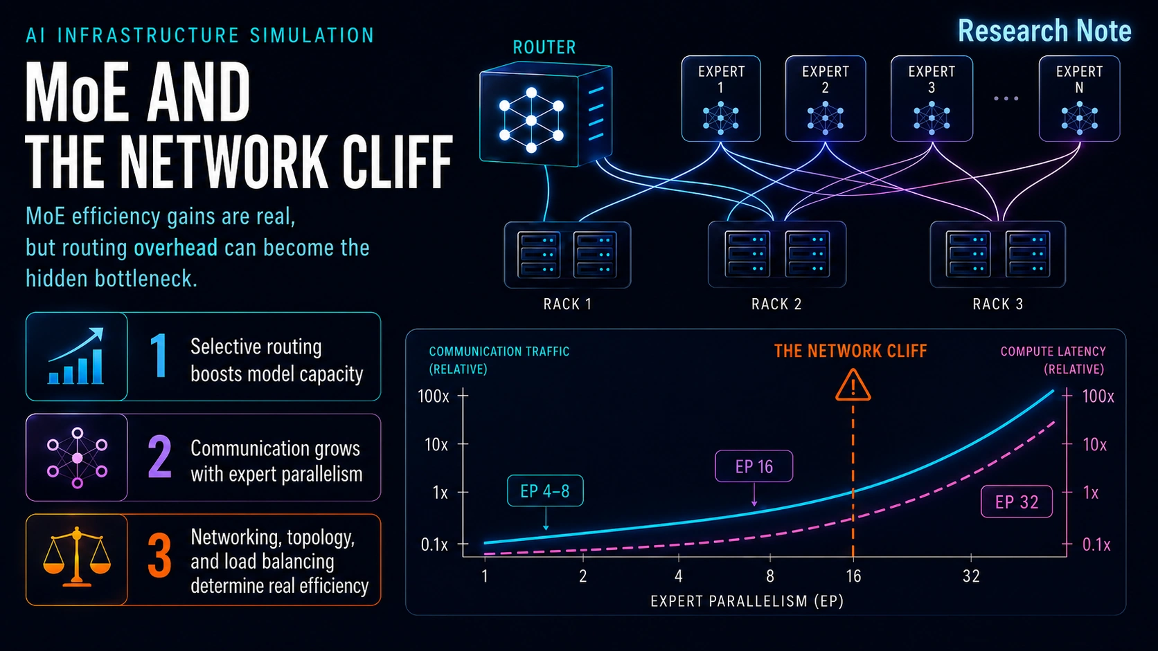 AI MoE and the Network Cliff